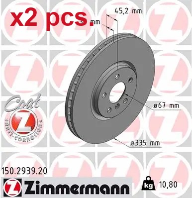 Pcs front brake - x2,