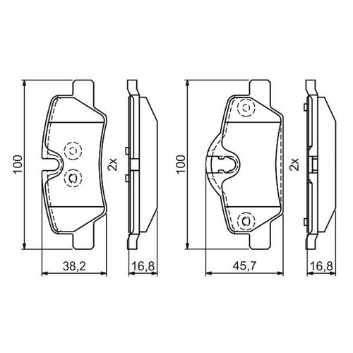 Brake pads set - for, mini