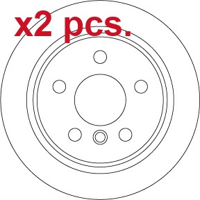 Pcs rear brake - x2, disc