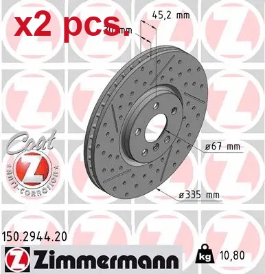 Pcs front brake disc rotos - front,
