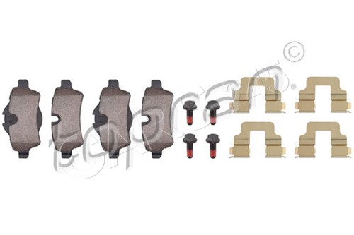Rear axle brake pad set - axle,