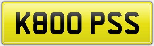 Coops reg number plate k800 - reg,