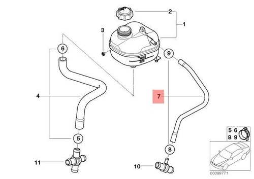 Genuine radiator vent hose - vent,